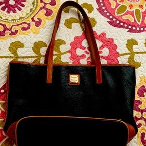 Dooney & Bourke Black and Tan shoulder bag